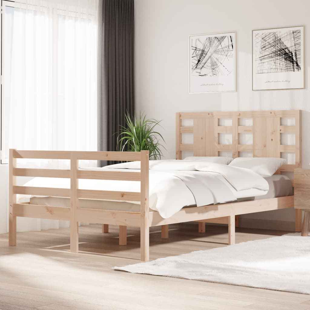 vidaXL Cama sem colchão 90x190 cm madeira de pinho maciça